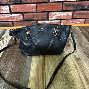 Coach Black Leather Shoulder Bag